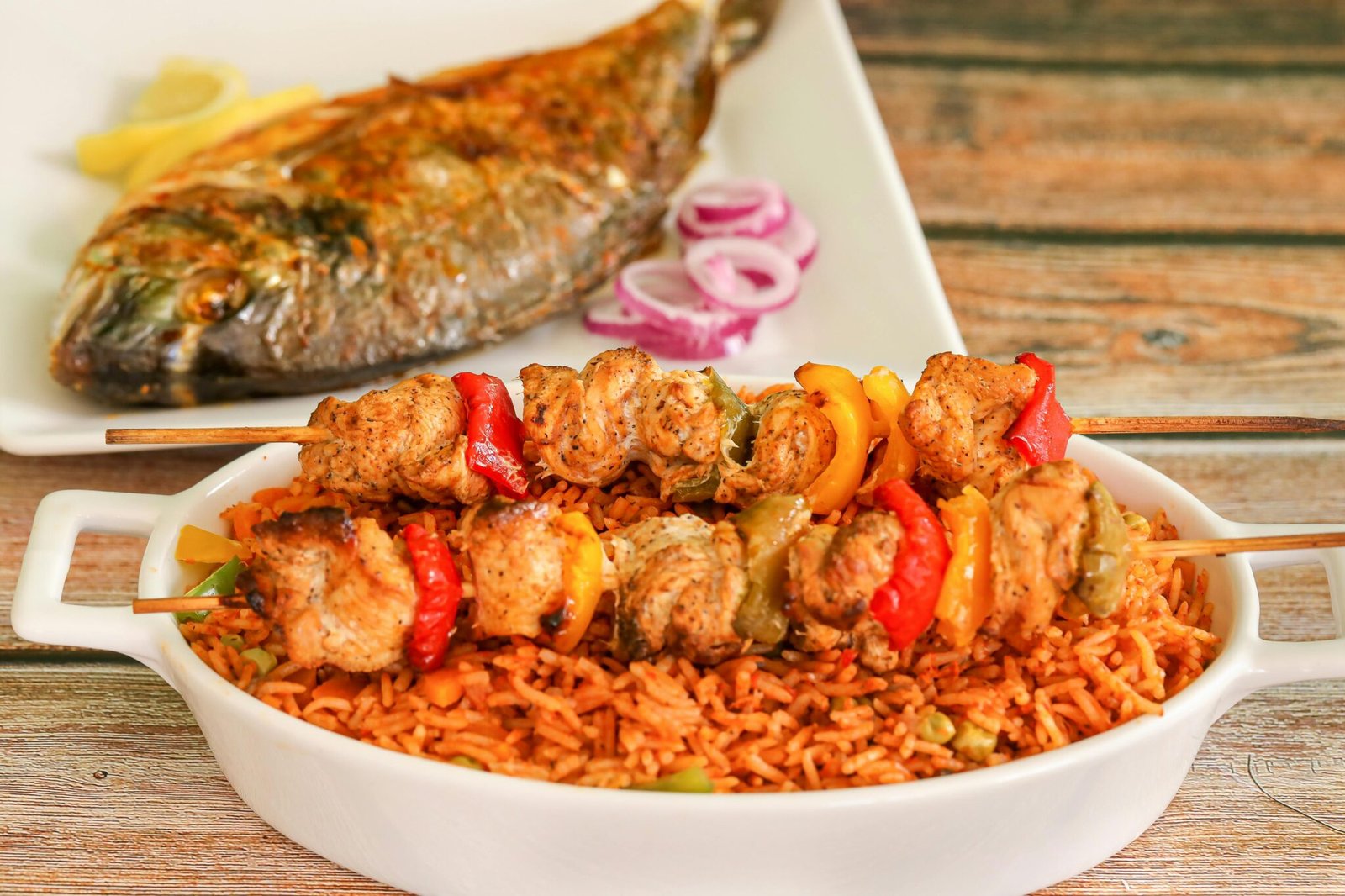 A vibrant meal served at Magida